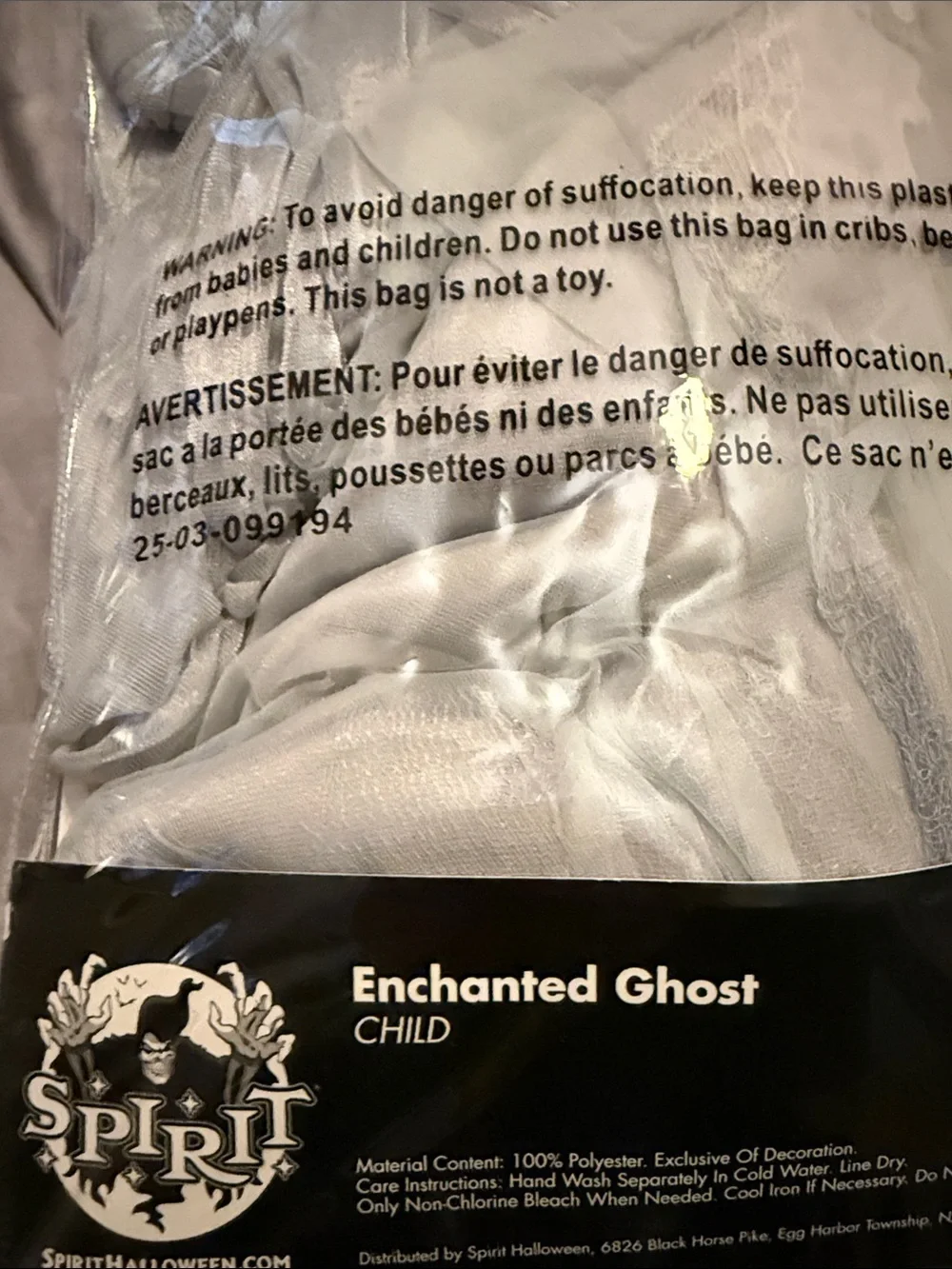 Spirit Enchanted Ghost Costume in Gray - Hooded Dress with Chains